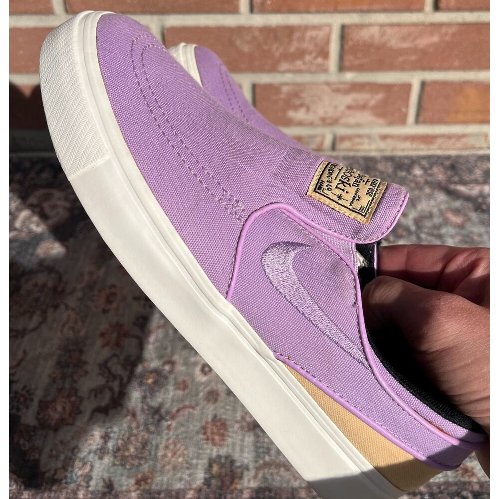 Nike SB Stefan Janoski Slip On / Youth 5.5 / Canvas Skate Shoes Violet Purple - Picture 10 of 13